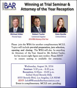 Westside Bar Association Attorney of the Year Rob Tauler